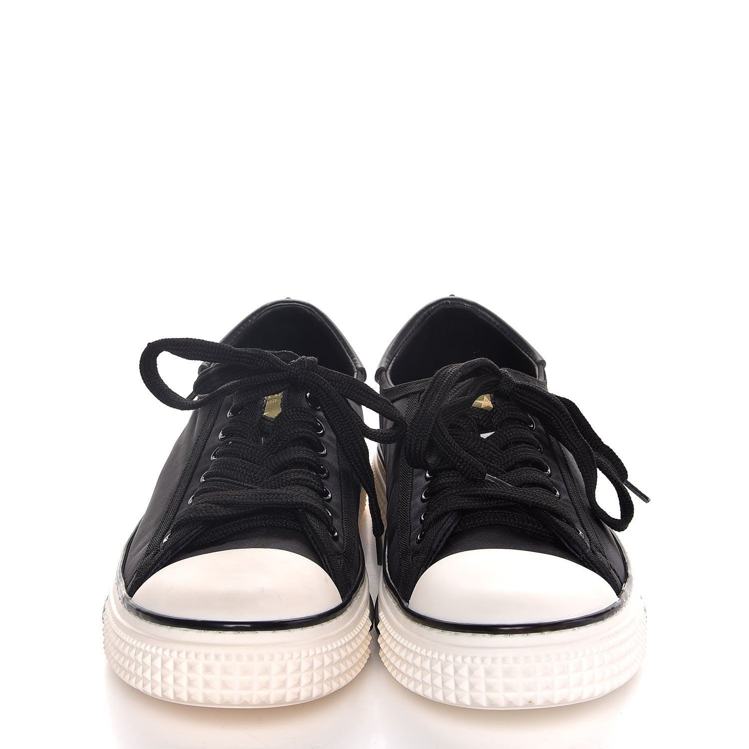 Valentino Garavani Nylon Twill Camustars Womens Low Sneakers 39.5 Black 3 of 8