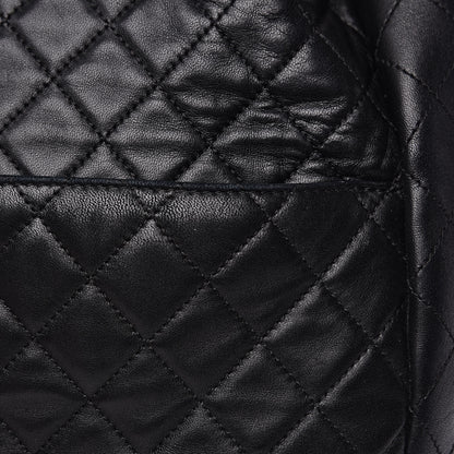 Chanel Lambskin Quilted Large Drawstring Bag Black 12 of 15