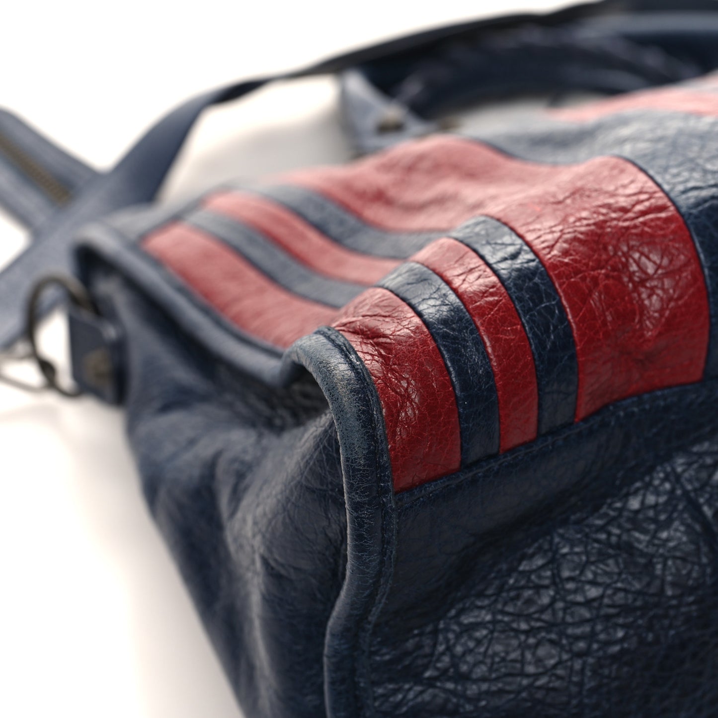 Cuir Arena Striped Classic Hardware City Bleu Nuit Rouge