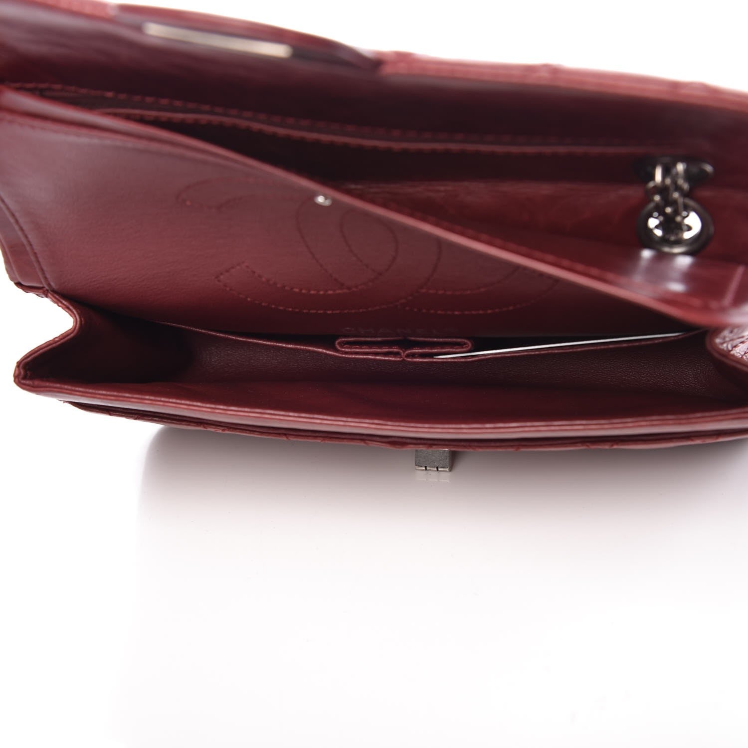 Chanel Aged Calfskin Quilted 2.55 Reissue 225 Flap Red 6 of 8