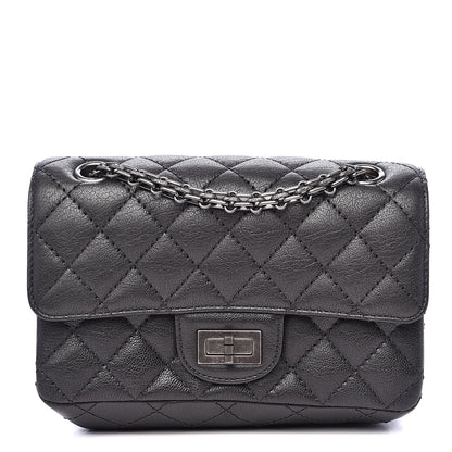 Chanel Sheepskin Quilted 2.55 Reissue Mini Flap Dark Grey 1 of 10