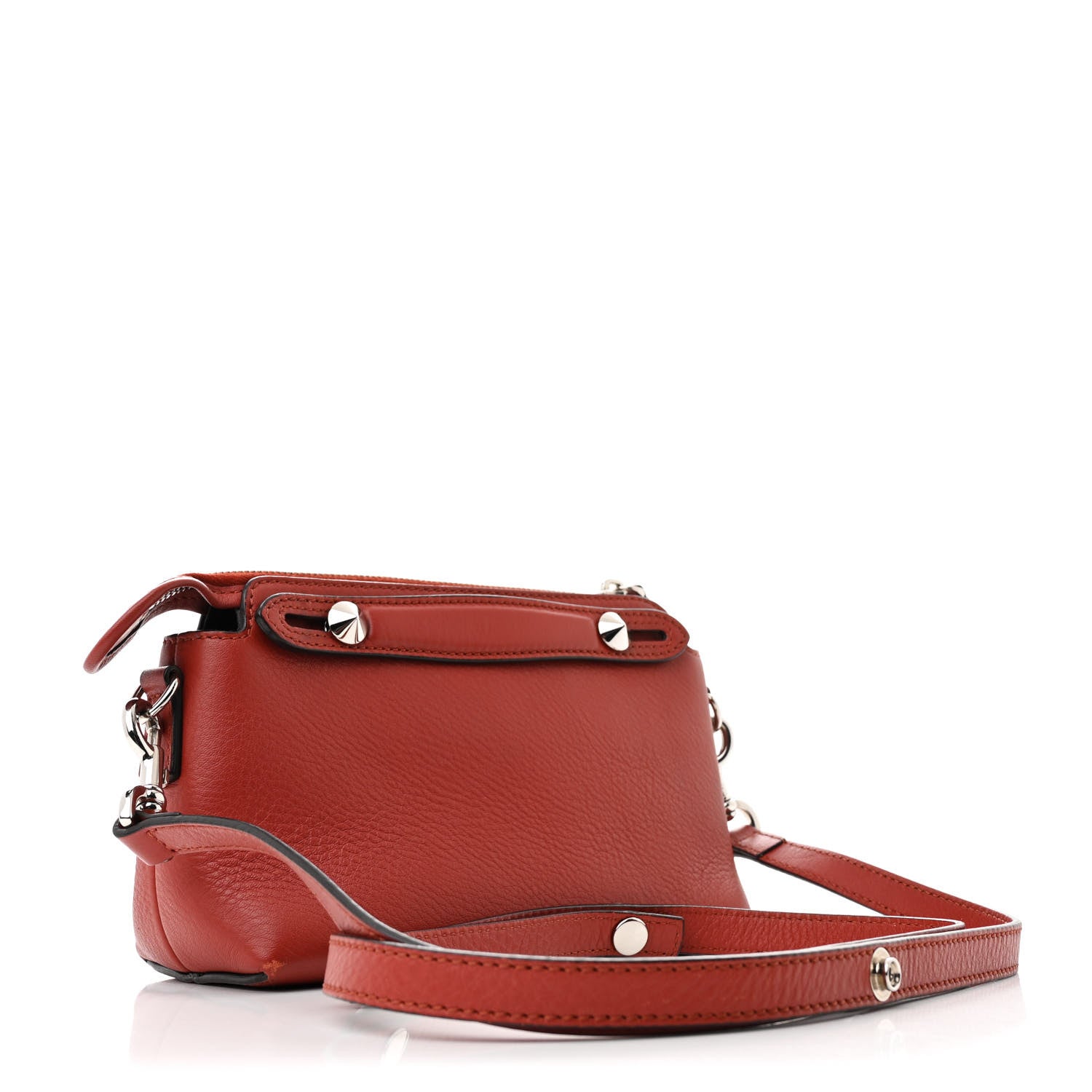 Fendi Vitello Dolce Mini By The Way Boston Bag Burgundy 3 of 10
