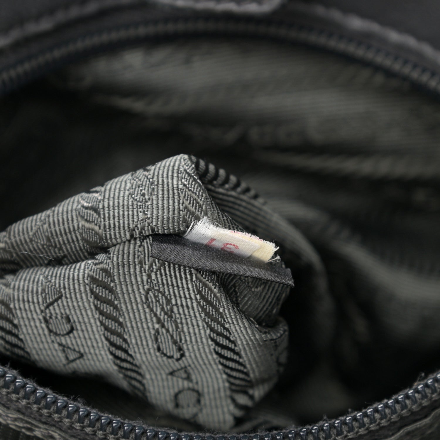 Prada Tessuto Nylon Nappa Braided Top Handle Tote Grey 8 of 20