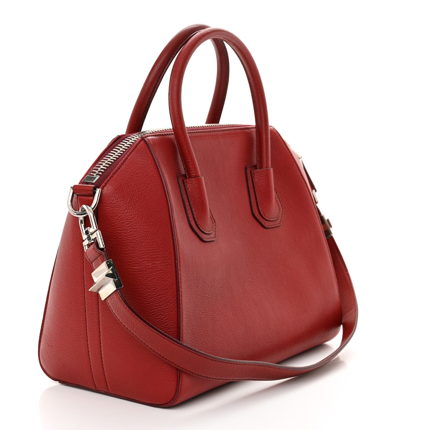 Sugar Goatskin Small Antigona Vermillon