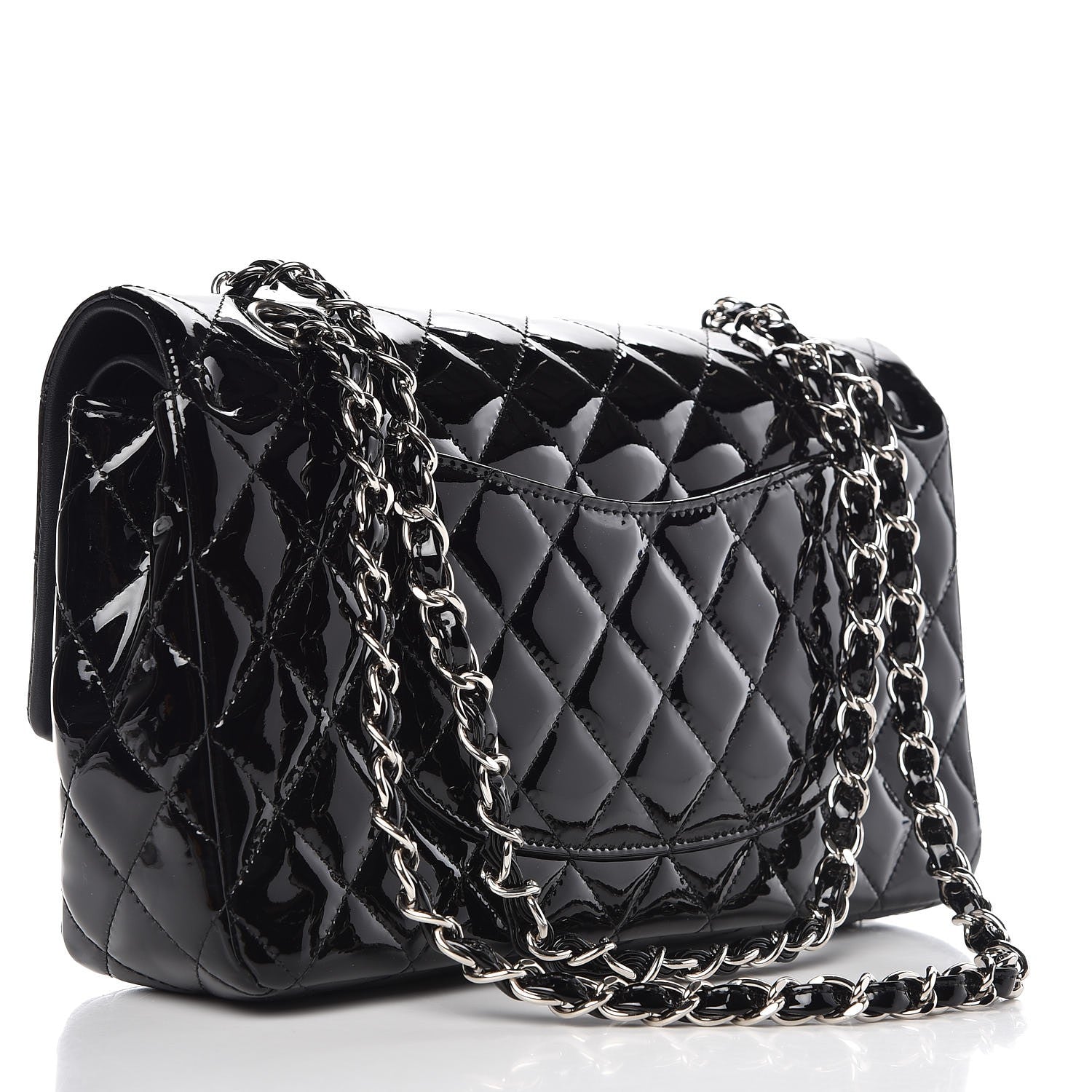 Chanel Patent Quilted Medium Double Flap Black 4 of 9
