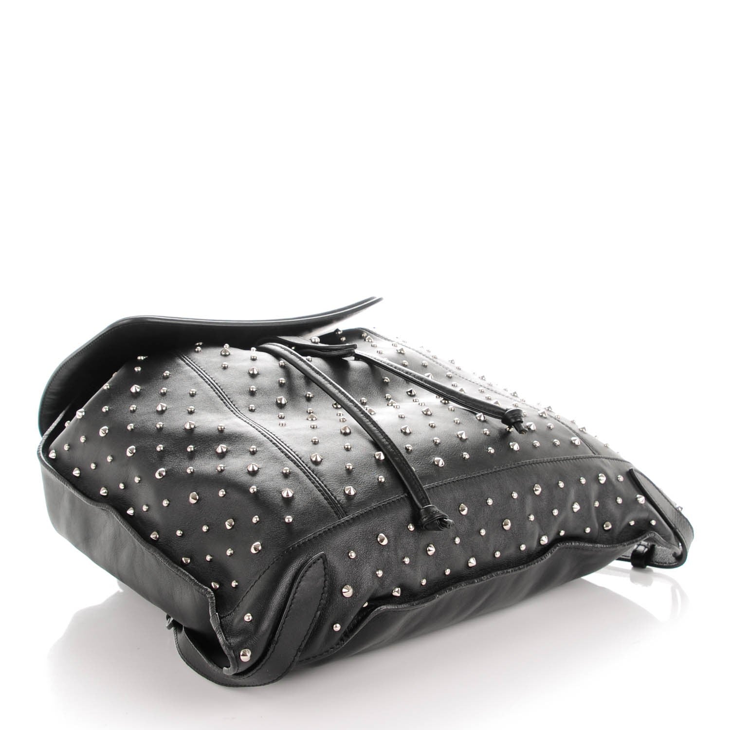 Alexander McQueen Calfskin Studded Padlock Zip Backpack Black 4 of 7