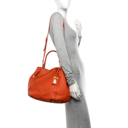Prada Vitello Daino Shopping Tote Papaya 2 of 10