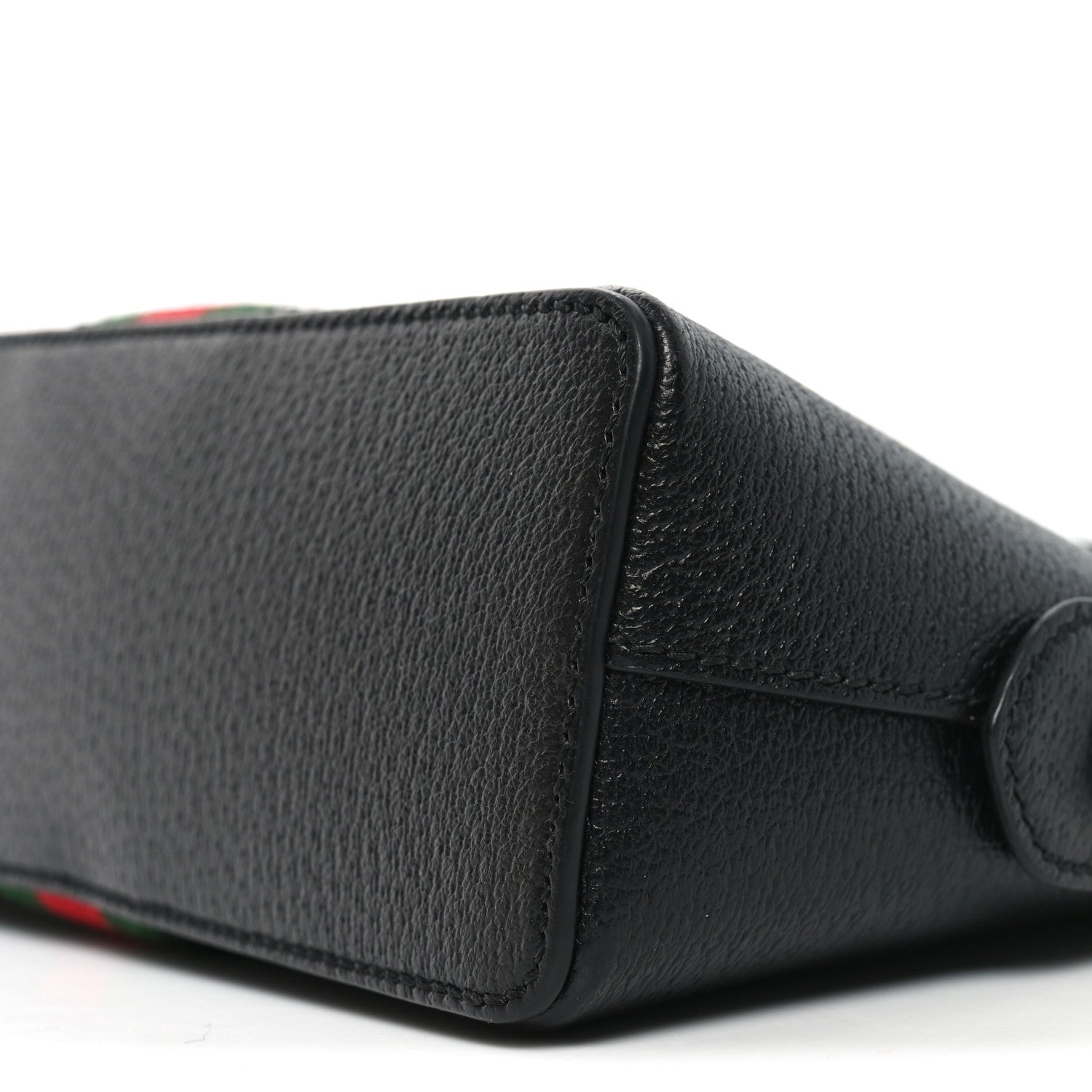 Gucci Calfskin GG Web Small Ophidia Dome Shoulder Bag Black 10 of 10