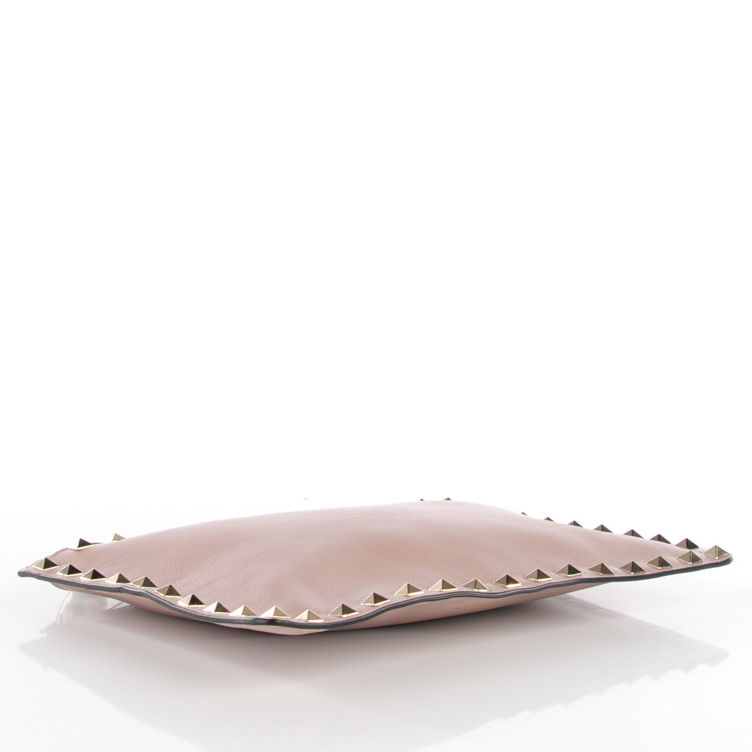 Valentino Garavani Calfskin Medium Rockstud Zip Pouch Poudre 5 of 10
