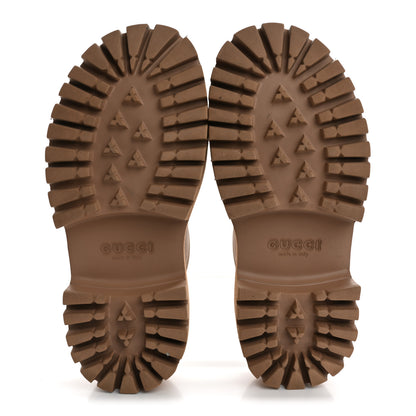 Gucci Rubber GG Monogram Perforated Elea Platform 55mm Lug Sole Sandals 36 Vintage Camel 6 of 13