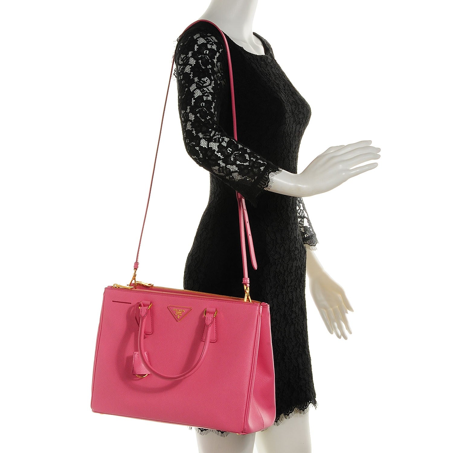 Prada Saffiano Medium Galleria Double Zip Tote Geranio 2 of 10