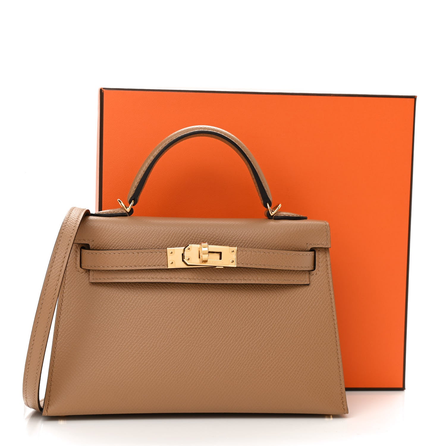 product image of HERMES Epsom Mini Kelly Sellier 20 Chai FASHIONPHILE