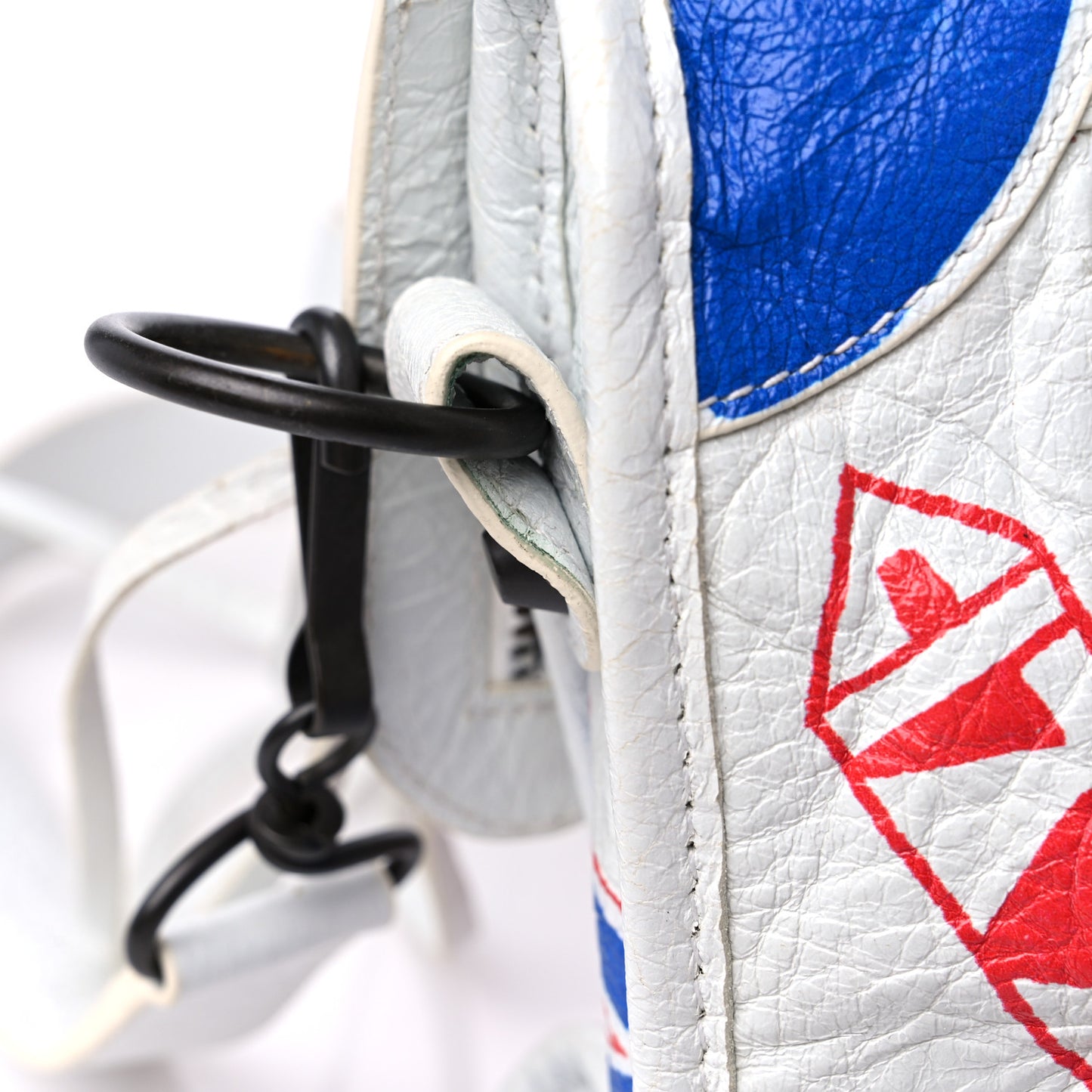 Agneau Graffiti All Over Classic Hardware Mini City White Bleu Rouge