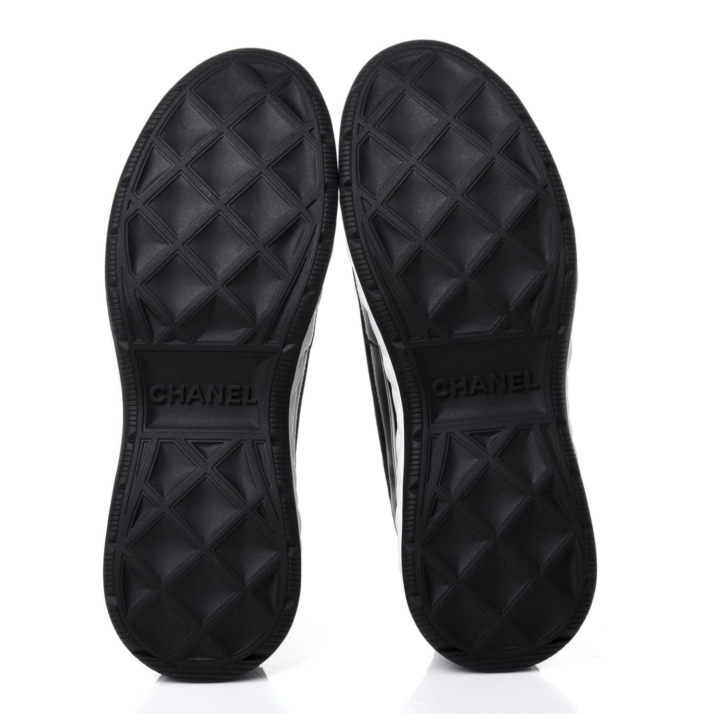 Velvet Calfskin Mixed Fibers CC Sneakers 38.5 Black