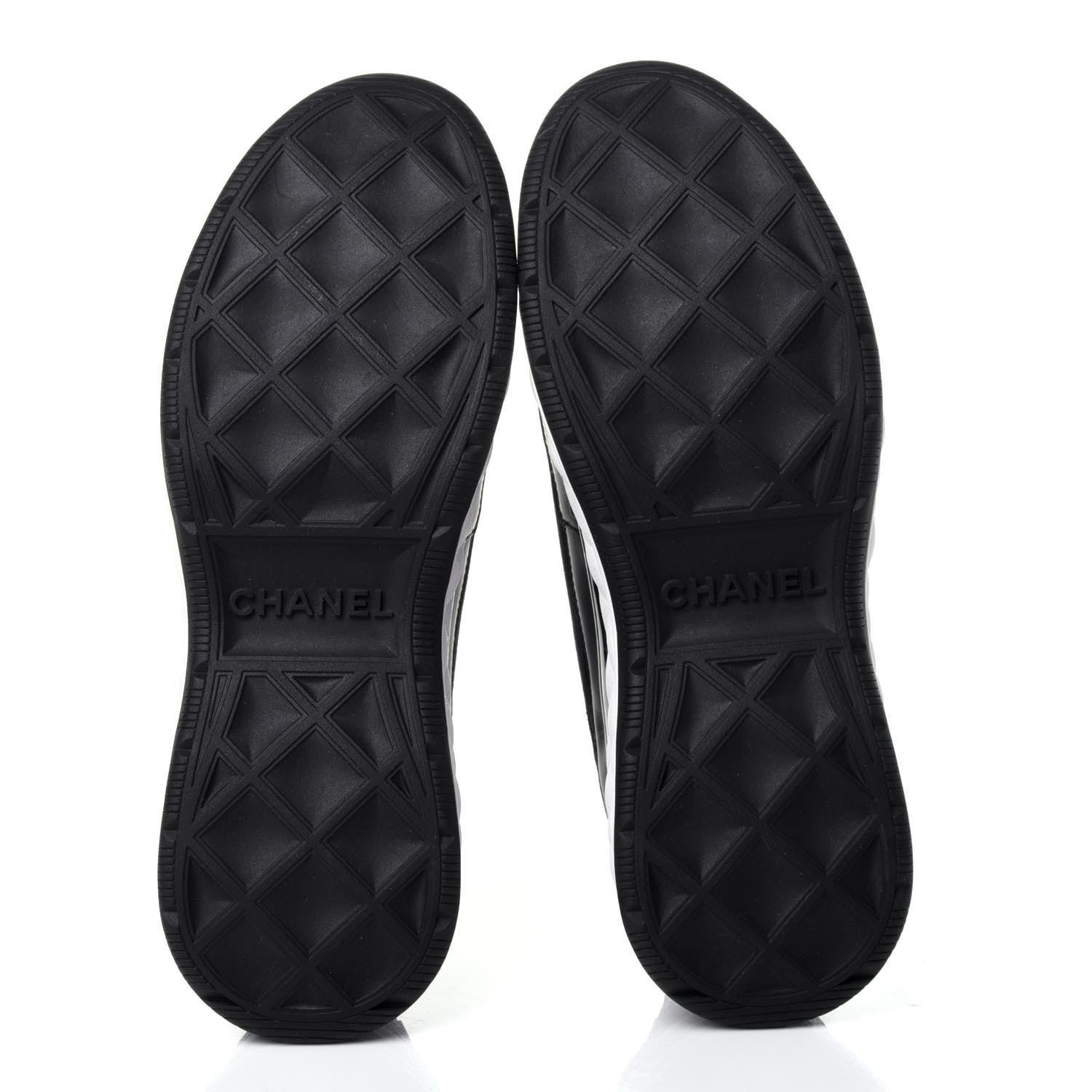 Chanel Velvet Calfskin Mixed Fibers CC Sneakers 38.5 Black 7 of 11