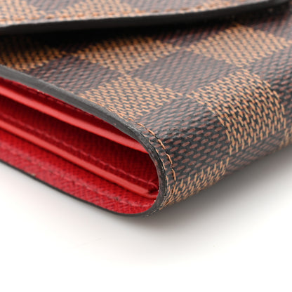 Louis Vuitton Damier Ebene Victorine Wallet Cherry 9 of 10