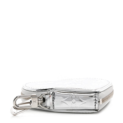 Louis Vuitton Monogram Mirror Heart Coin Purse Silver 4 of 6