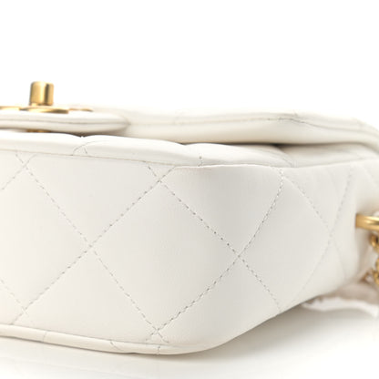 Chanel Lambskin Quilted Mini My Perfect Flap White 9 of 10