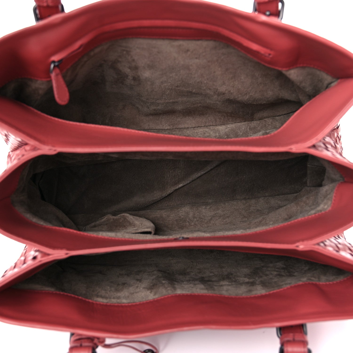 Bottega Veneta Nappa Intrecciato Medium Roma Tote Red 5 of 10