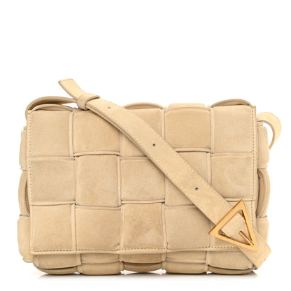 Bottega Veneta Suede Calfskin Maxi Intrecciato Padded Cassette Crossbody Bag Sand 1 of 12
