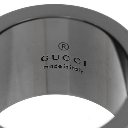 Gucci Ruthenium Sterling Silver Logo Ring 47 4 4 of 6