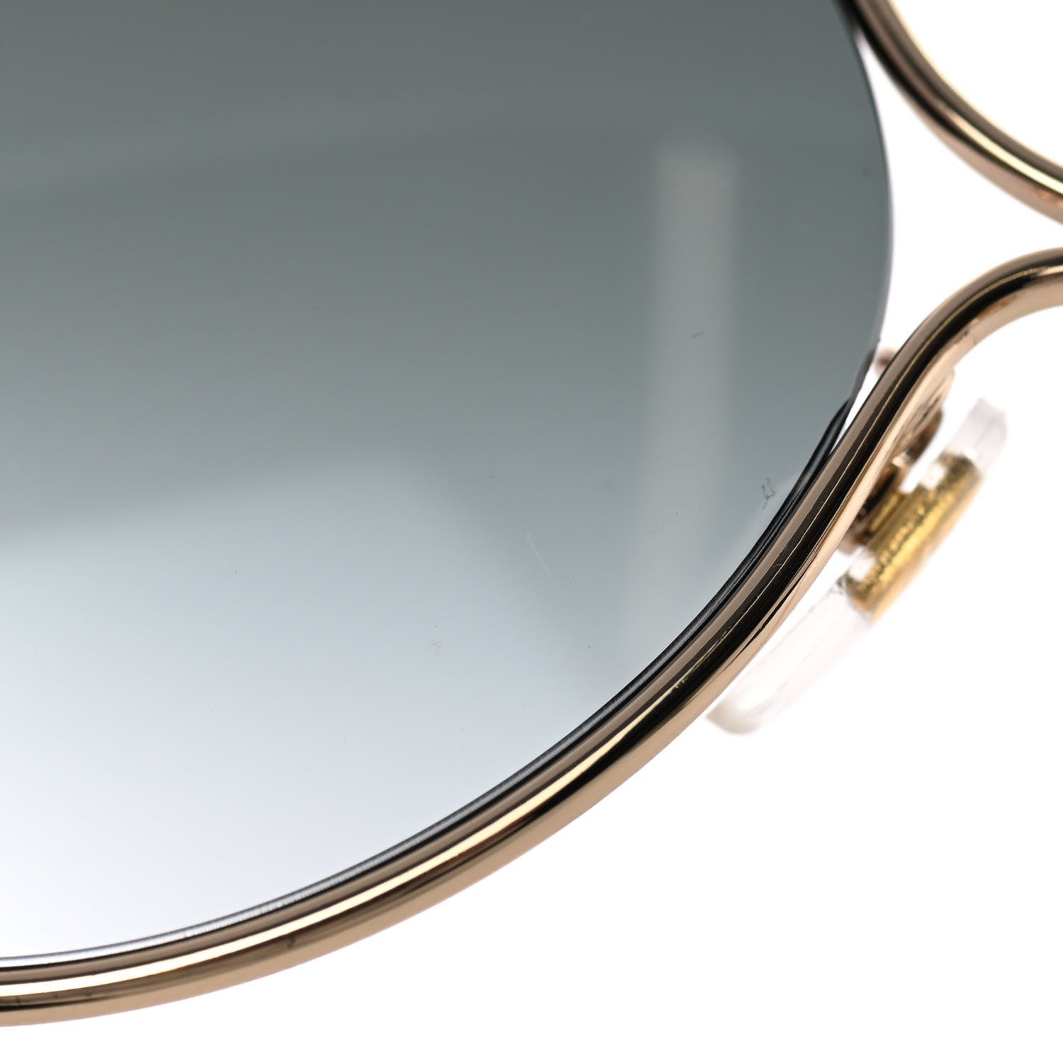 Gucci Metal Round Pearl Tip Sunglasses GG0253S Gold 8 of 8
