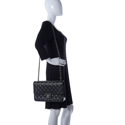 Chanel Caviar Quilted Jumbo Double Flap Black 2 of 9