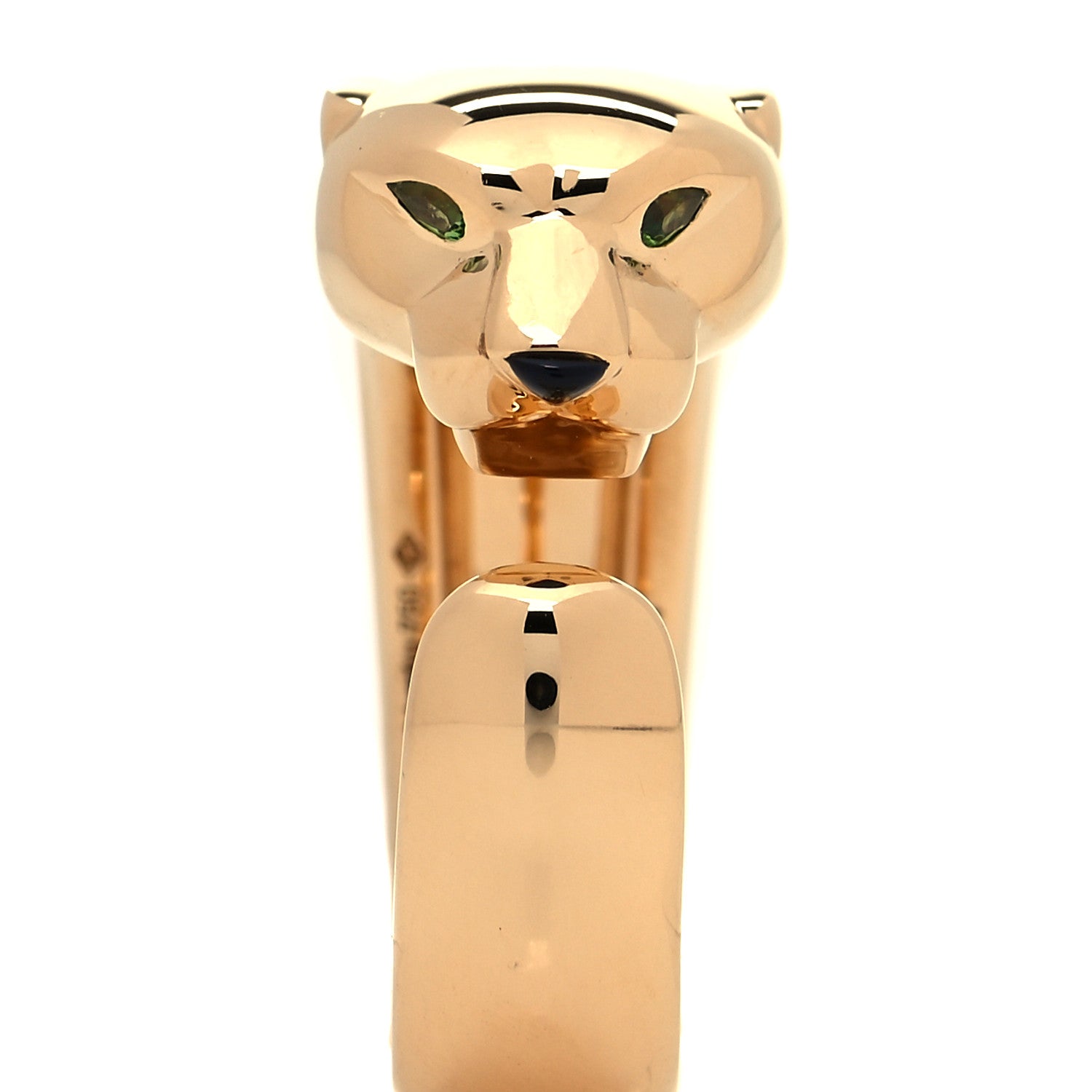 Cartier 18K Yellow Gold Tsavorite Onyx Panthere De Cartier Ring 54 6.75 1 of 5