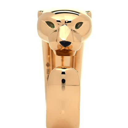 Cartier 18K Yellow Gold Tsavorite Onyx Panthere De Cartier Ring 54 6.75 1 of 5