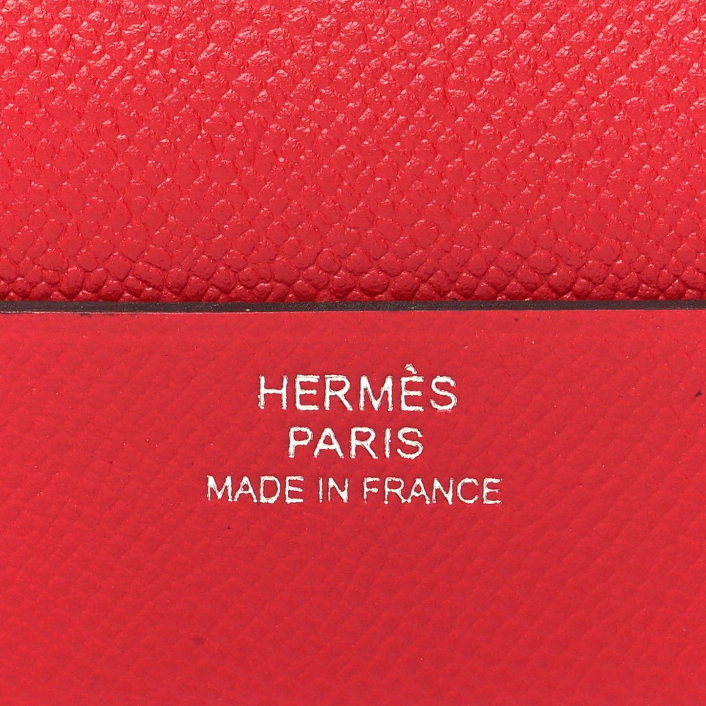 Grained Madame Calfskin Lipstick Case with Mirror Rouge Piment