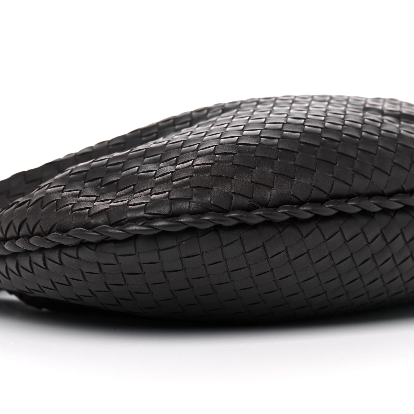Nappa Intrecciato Small Veneta Hobo Ebano