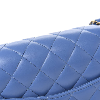 Chanel Lambskin Quilted Small Double Flap Blue 7 of 11