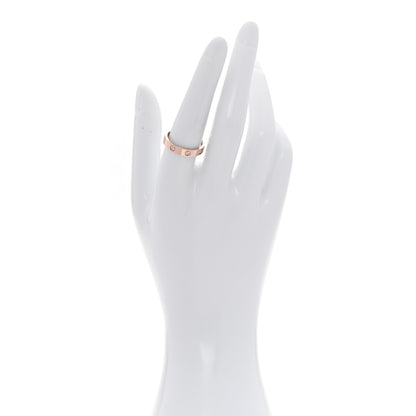 Cartier 18K Pink Gold 8 Diamond 4mm LOVE Wedding Band Ring 56 7.5 2 of 4