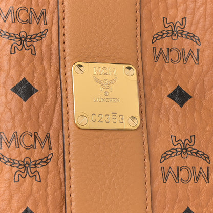 MCM Visetos Medium Liz Reversible Shopper Tote Cognac 10 of 14