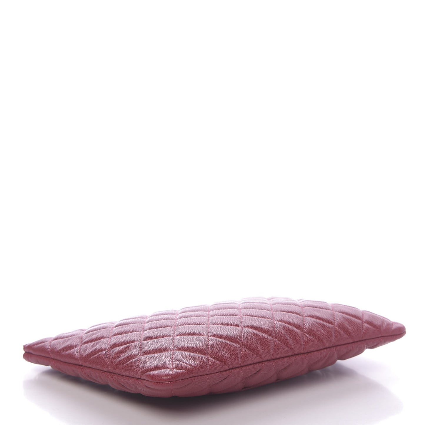 Caviar Quilted Medium Cosmetic Case Dark Red