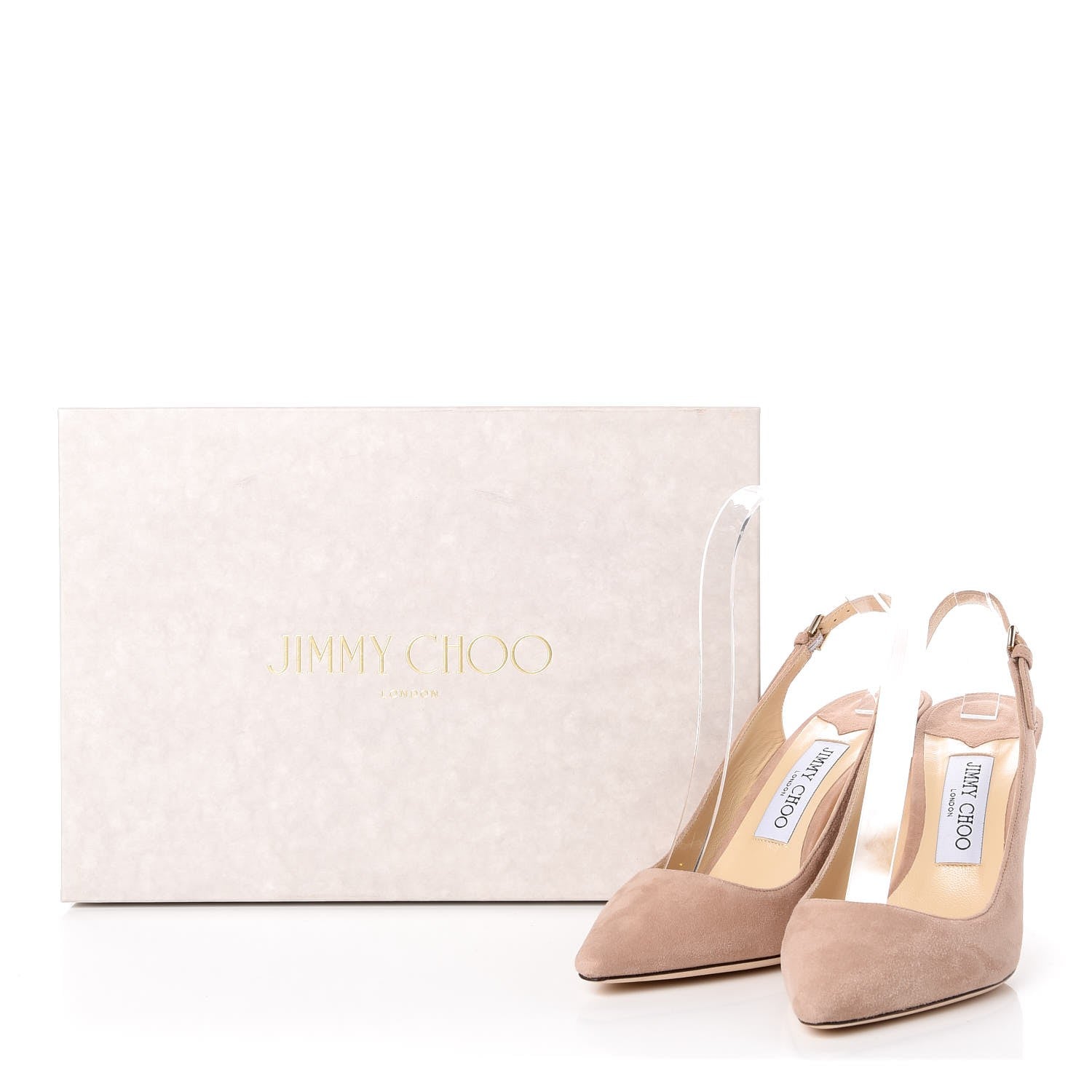 Jimmy Choo Suede Erin 85 Slingback Pumps 37.5 Ballet Pink 10 of 10