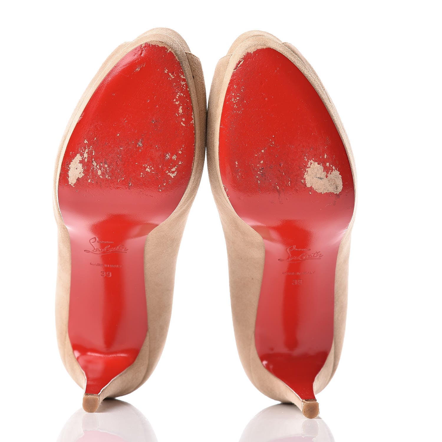 Christian Louboutin Suede Altadama 100 Pumps 39 Nude 11 of 14