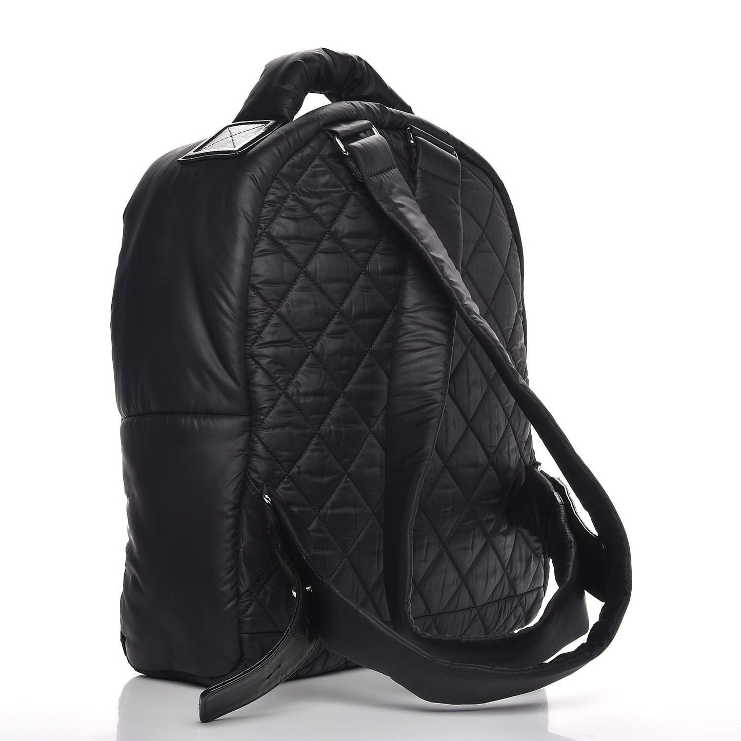 Nylon Quilted Coco Cocoon Backpack Black