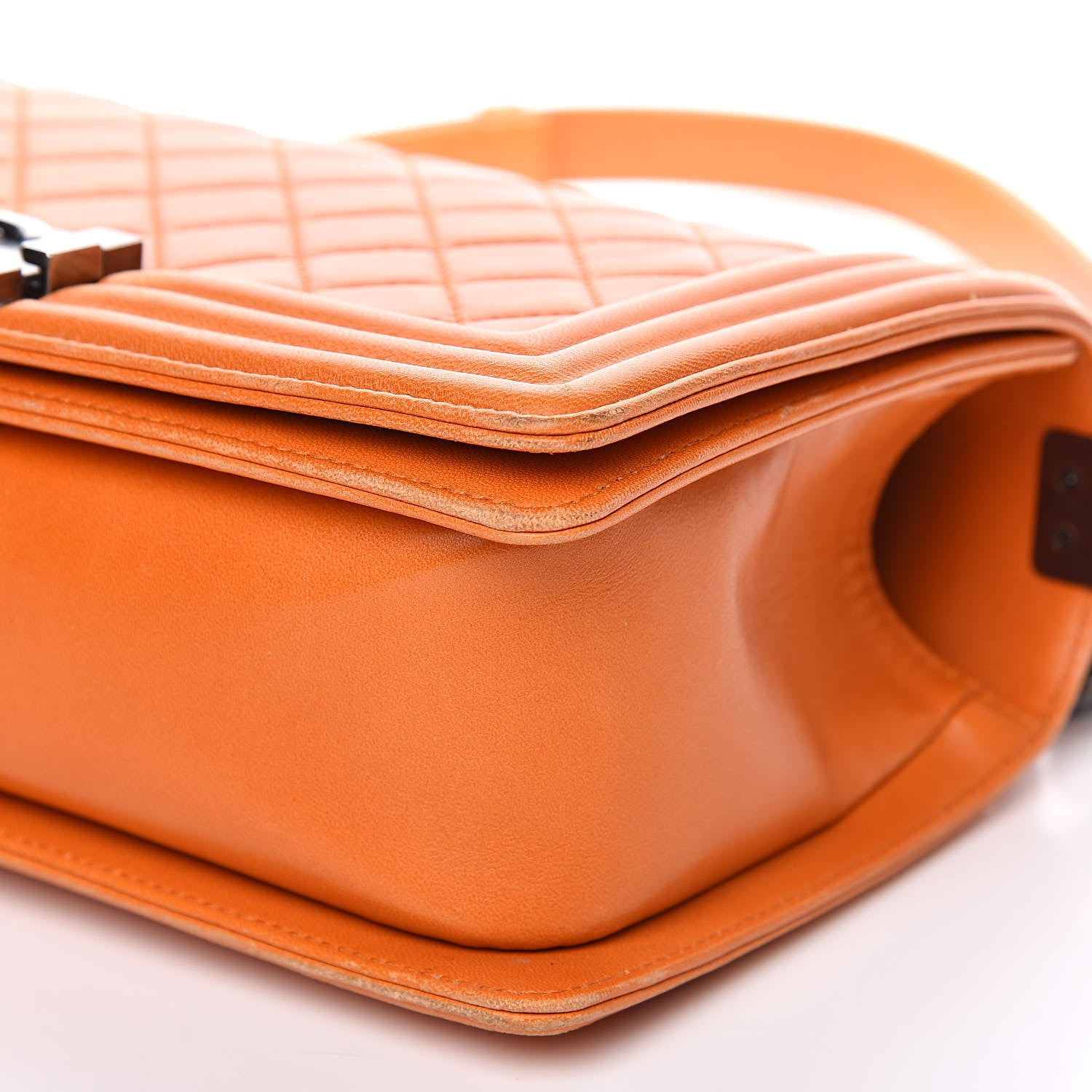 Chanel Lambskin Quilted Medium Boy Flap Orange 9 of 16