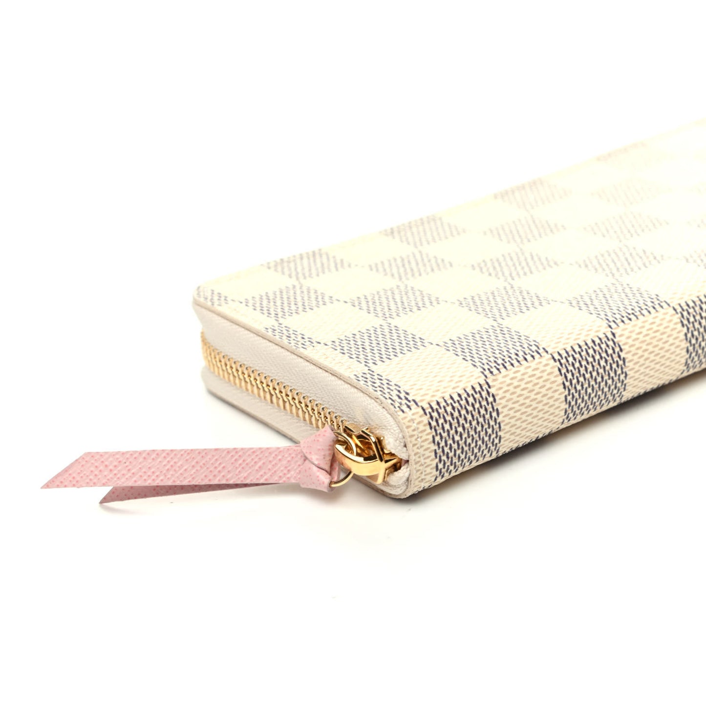 Damier Azur Clemence Wallet Rose Ballerine