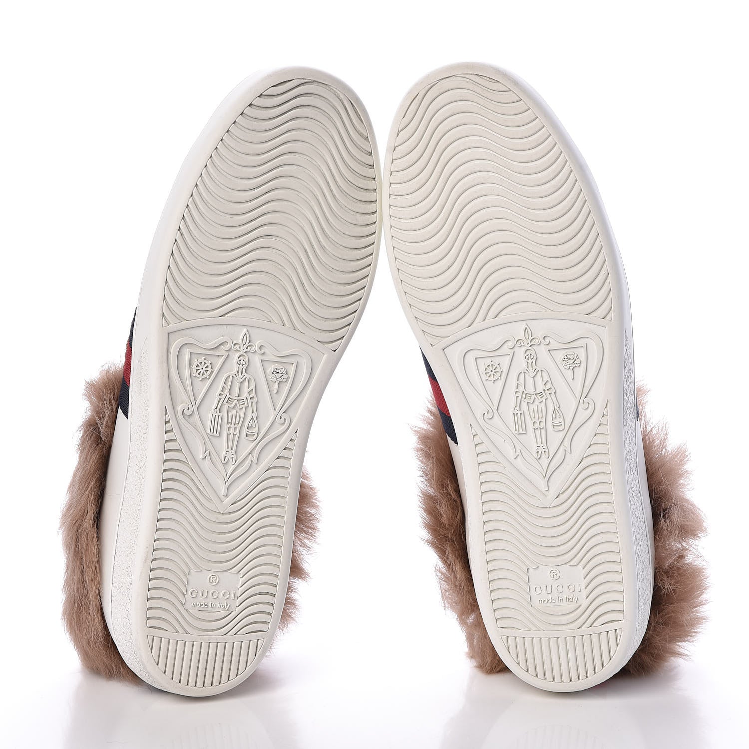 Gucci Calfskin Wool Web Bee Embroidered Womens Ace Sneakers 39 White 6 of 6