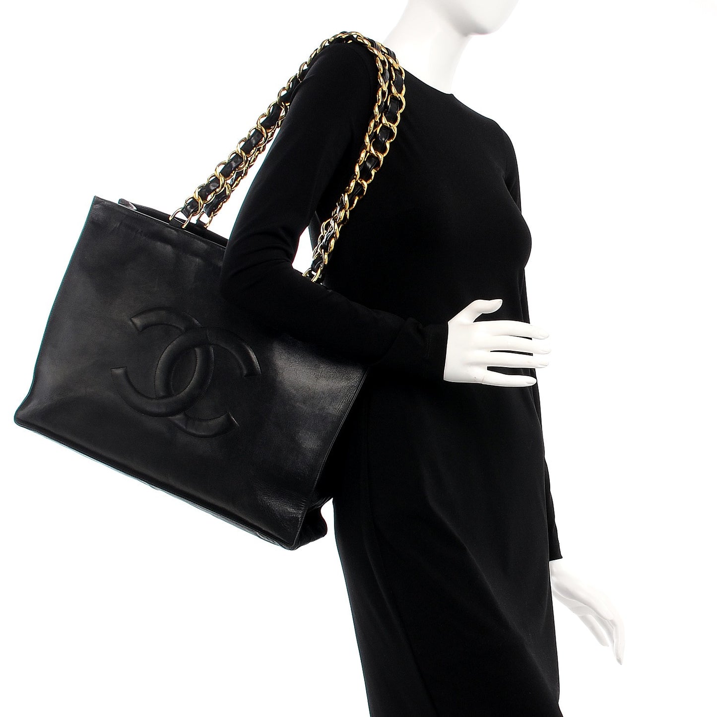 Lambskin CC Tote Black