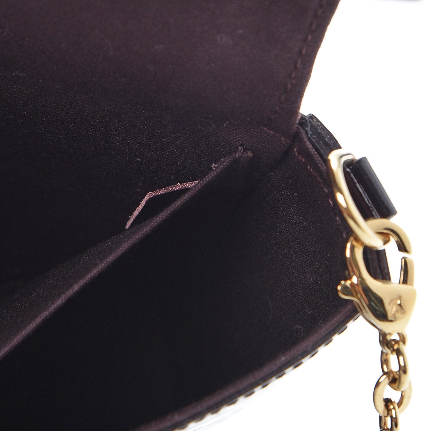 Louis Vuitton Vernis Pochette Felicie Chain Wallet Amarante 11 of 11