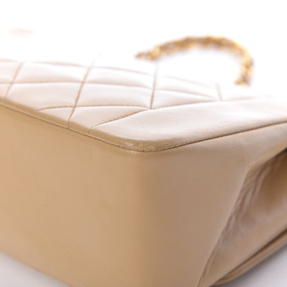 Chanel Lambskin Quilted Small Single Flap Beige 14 of 18