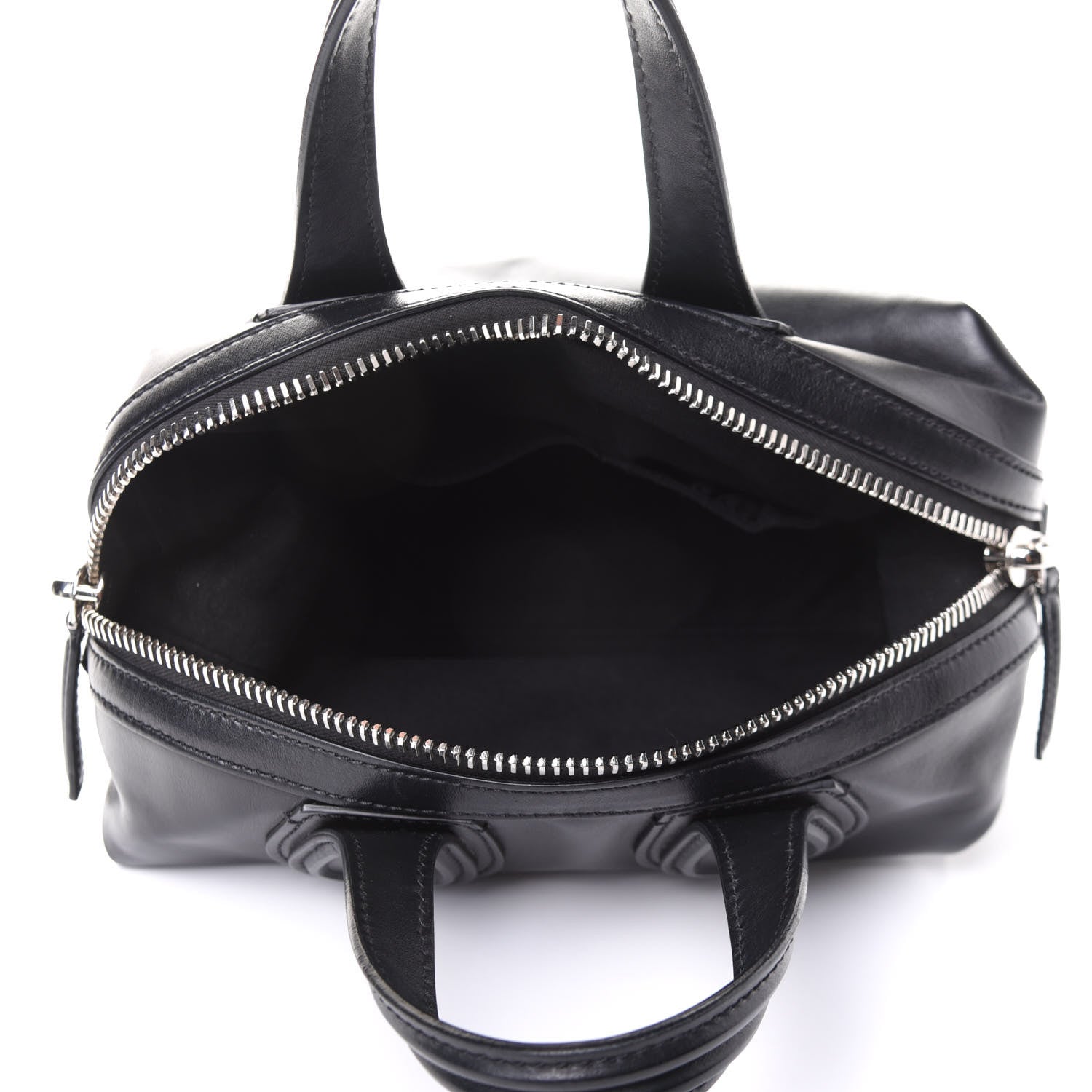 Givenchy Waxed Calfskin Medium Nightingale Logo Strap Black 5 of 10