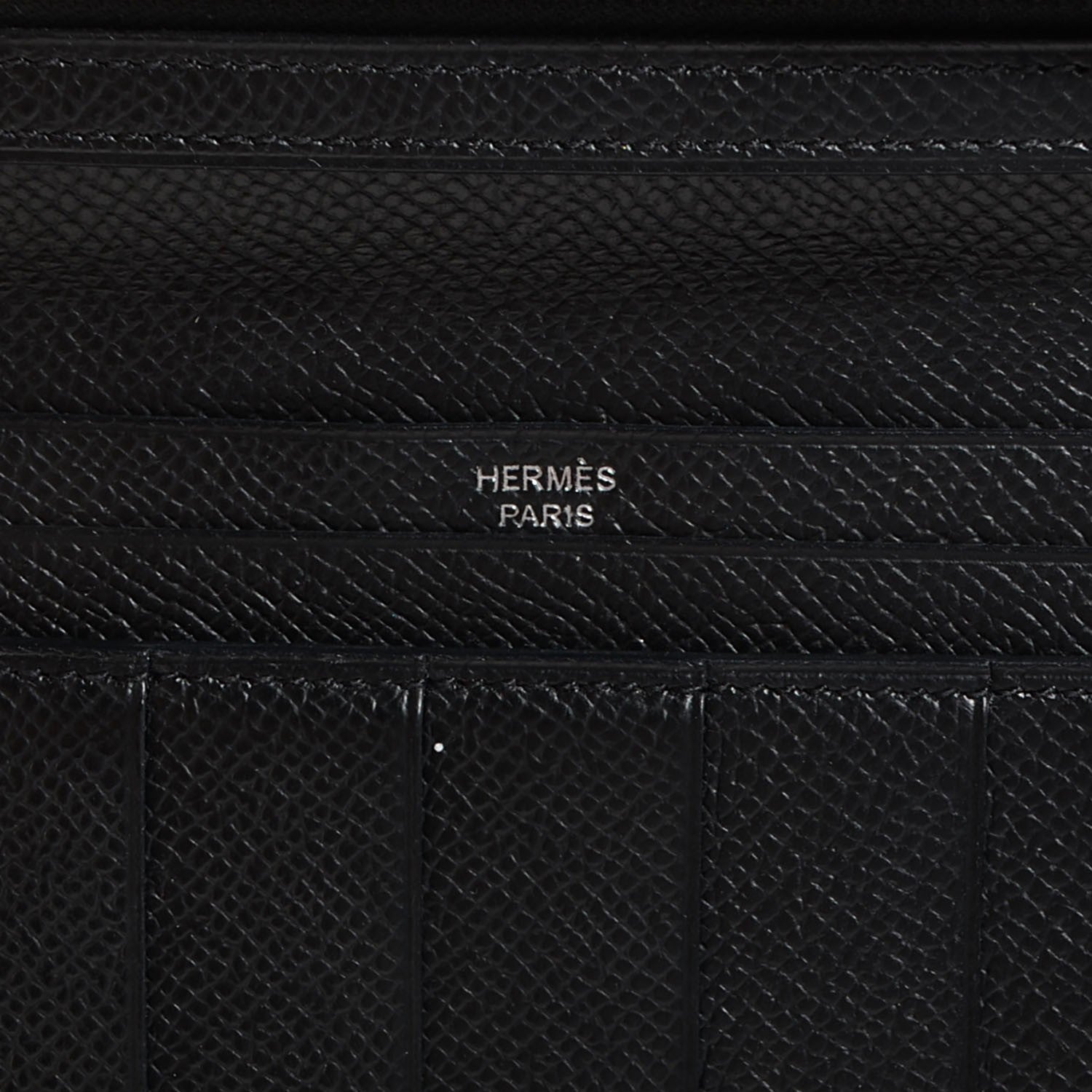 Hermes Epsom Bearn Gusset Wallet Black 7 of 12