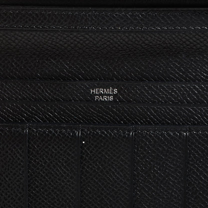 Hermes Epsom Bearn Gusset Wallet Black 7 of 12