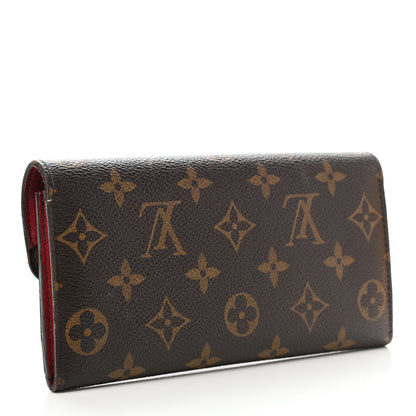 Louis Vuitton Monogram Emilie Wallet Red 3 of 14