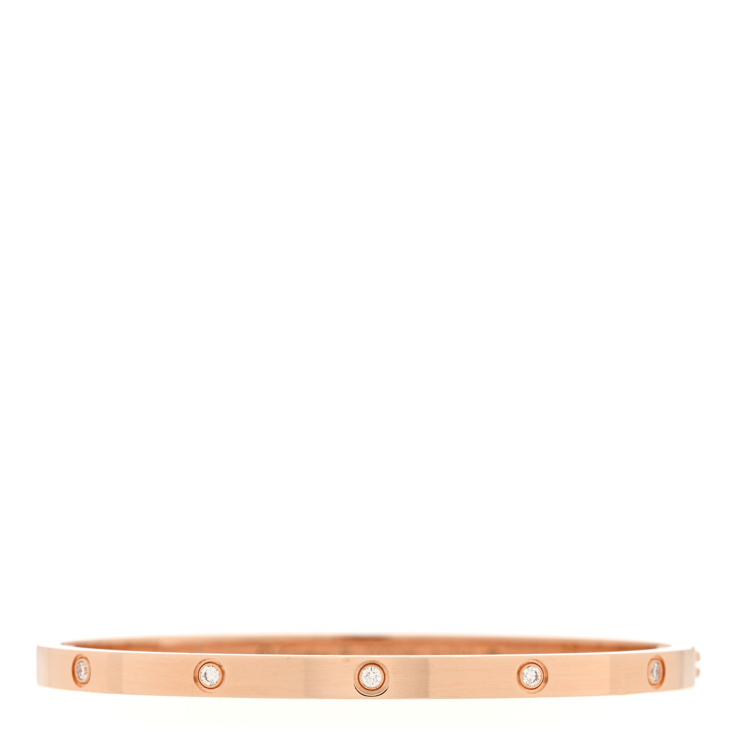 Cartier 18K Pink Gold 10 Diamond Small LOVE Bracelet 16 1 of 6
