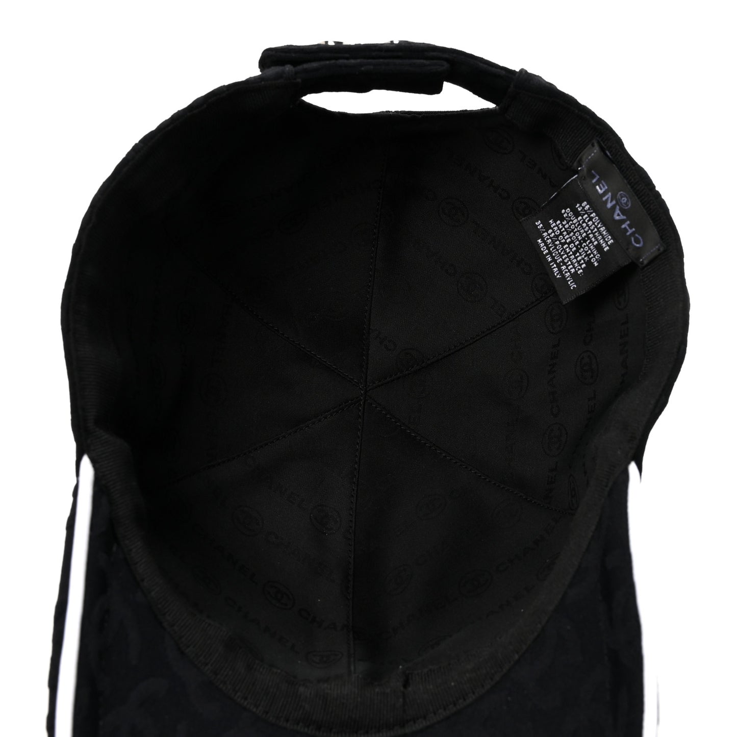Silk Cotton CC Cap Hat Black Beige